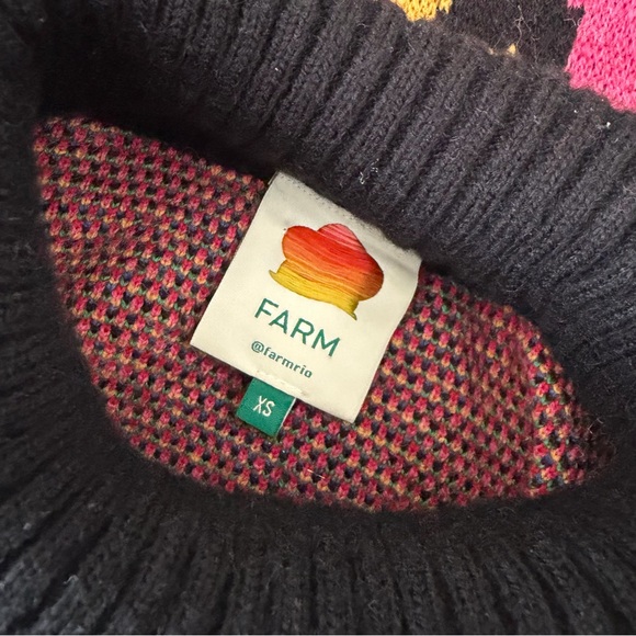 ANTHROPOLOGIE FARM RIO TROPICAL GARDEN SWEATER DRESS- SIZE X-SMALL - Picture 4 of 8